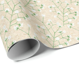 Baby's Breath Bloemen Boho Chic Doop Bruiloft Cadeaupapier