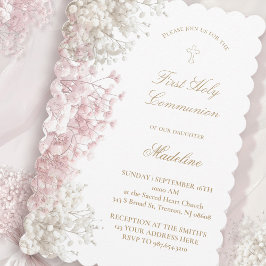 Baby's Breath bloemen Eerste Communie Kaart