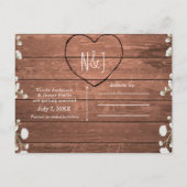 Baby's Breath Bloemen & Hout Elegant Save the Date Aankondigingskaart (Achterkant)
