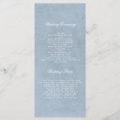 Baby's Breath Bloemen Monogram Stoffig Blauw Progr Programmakaart (Achterkant)