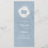 Baby's Breath Bloemen Monogram Stoffig Blauw Progr Programmakaart (Voorkant)