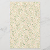 Baby's Breath Bloemen Rustieke Boho Trouwmenu (Achterkant)