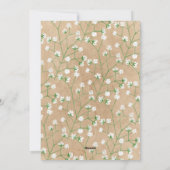 Baby's Breath Bloemen Rustieke Trouwtafel Nummer Feestdagenkaart (Achterkant)