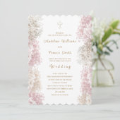 Baby's Breath bloemen | Trouwen Kaart (Staand voorkant)