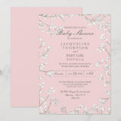 Baby's Breath Bloemenkrans Rustieke Meisje Baby Sh Kaart (Voorkant / Achterkant)
