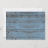 Baby's Breath Bloemenpot Stof Blauw Bruidsfeest Kaart (Achterkant)