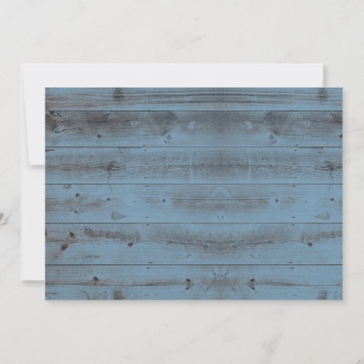 Baby's Breath Bloemenpot Stof Blauw Bruidsfeest Kaart (Achterkant)