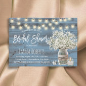 Baby's Breath Bloemenpot Stof Blauw Bruidsfeest Kaart