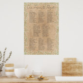 Baby's Breath Bloemrijke Rustieke Trouwstoelindeli Poster (Keuken)