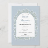 Baby's Breath Blue Boy Gypsophila Baby Shower Kaart (Voorkant)