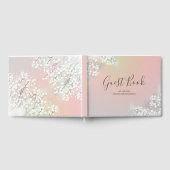 Baby's Breath Blush Roze Bloemen Bruiloft Gastenboek (Volledig)