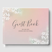 Baby's Breath Blush Roze Bloemen Bruiloft Gastenboek (Voorkant)