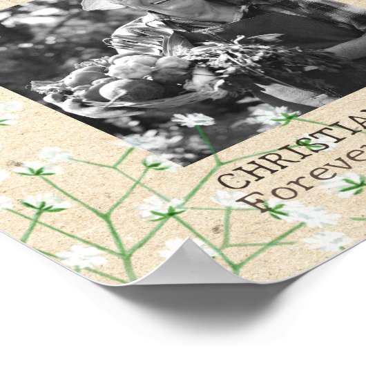 Baby's Breath Boho Rustic in het liefhebben van he Poster (Hoek)