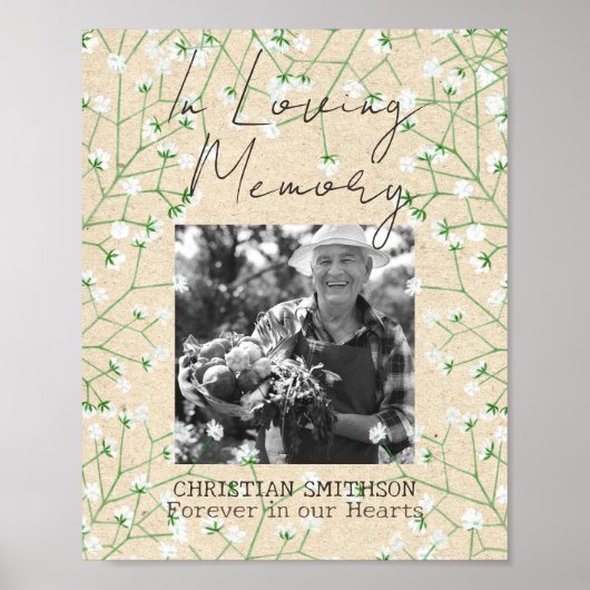 Baby's Breath Boho Rustic in het liefhebben van he Poster (Voorkant)