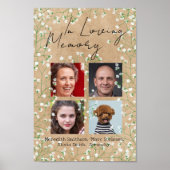 Baby's Breath Boho Rustieke Trouwdag Ter Herinneri Poster (Voorkant)