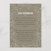 Baby's Breath Brown Wedding Insert Kaart (Voorkant)