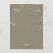 Baby's Breath Brown Wedding Insert Kaart (Achterkant)