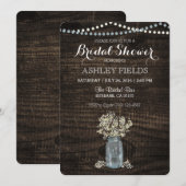 Baby's Breath Bruids Douche Uitnodiging (Voorkant / Achterkant)