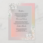 Baby's Breath Bruiloft Details Informatie Gast Informatiekaartje (Voorkant)