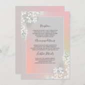 Baby's Breath Bruiloft Details Informatie Gast Informatiekaartje (Voorkant / Achterkant)