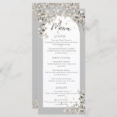 Baby's Breath Bruiloft Menu (Voorkant / Achterkant)