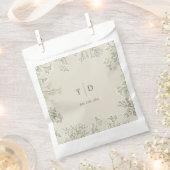 Baby's Breath Bruiloft Monogram Bedankzakje (Geknipt)
