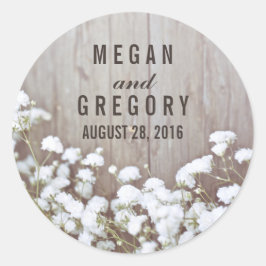 Baby's Breath bruiloft Ronde Sticker
