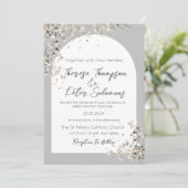 Baby's Breath bruiloft uitnodiging (Staand voorkant)