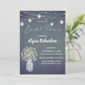 Babys Breath Chalk BG String Lights Vrijgezellenfe Kaart (Staand voorkant)