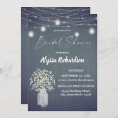 Babys Breath Chalk BG String Lights Vrijgezellenfe Kaart (Voorkant / Achterkant)