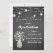 Babys Breath Chalk G & String Lights Vrijgezellenf Kaart (Voorkant)