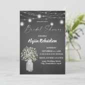 Babys Breath Chalk G & String Lights Vrijgezellenf Kaart (Staand voorkant)