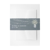 Baby's Breath Chalkboard BG & String Lights Floral Uitnodigingen Wikkel (Voorkant Voorbeeld)