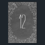 Baby's Breath Chalkboard Geïnspireerd Tafelnummer<br><div class="desc">Een trouwtafel nummer plaats kaart met een baby's adem illustratie over een krijtbord geïnspireerde achtergrond.</div>