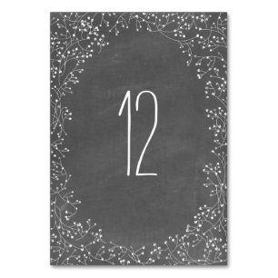 Baby's Breath Chalkboard Geïnspireerd Tafelnummer