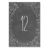 Baby's Breath Chalkboard Geïnspireerd Tafelnummer (Achterkant)