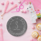 Baby's Breath Chalkboard Monogram Huwelijk Papieren Bordje (Feest)