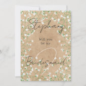 Baby's Breath Cute Boho zal mijn Bridesmaid zijn Kaart (Voorkant)