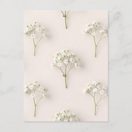Baby's Breath Delicate Neutral Pattern Briefkaart (Voorkant)