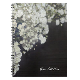 Baby's Breath & Donker Hout Elegant Bloemstuk Aang Notitieboek