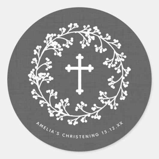 Baby's-breath doopsel Stickers (Voorkant)