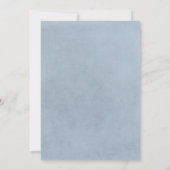 Baby's Breath Dusty Blue Floral Wedding Kaart (Achterkant)