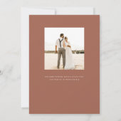 Baby's Breath Elegant Rustic Terracotta Wedding Kaart (Achterkant)