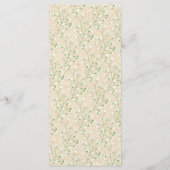 Baby's Breath Elegante Bloemige Rustieke Boho Brui Menu (Achterkant)