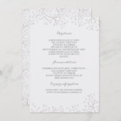 Baby's Breath Elegante Trouwdetails Informatiekaartje (Voorkant / Achterkant)