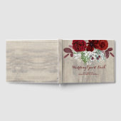 Baby's Breath en Bourgondische bloemen Rustieke br Gastenboek (Volledig)