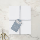 Baby's Breath en Dusty Blue Wedding Cadeaulabel (Met Touw)