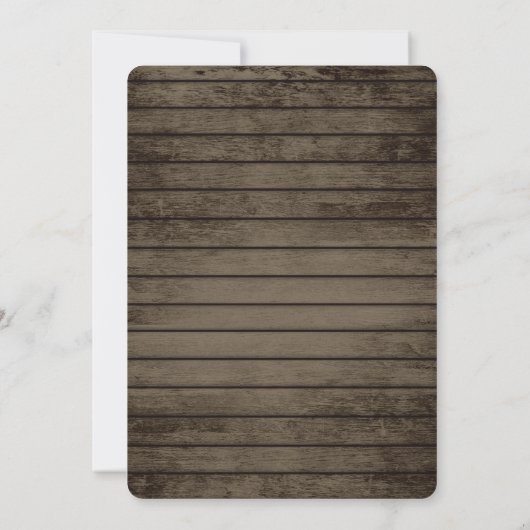 Baby's Breath en Lavendel Rustiek Vrijgezellenfees Kaart (Achterkant)