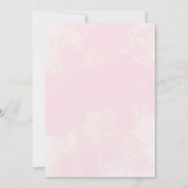 Baby's Breath en Pink Roses Rustiek Vrijgezellenfe Kaart (Achterkant)