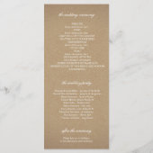 Baby's Breath en Roze Rozen Trouwprogramma's Programmakaart (Achterkant)